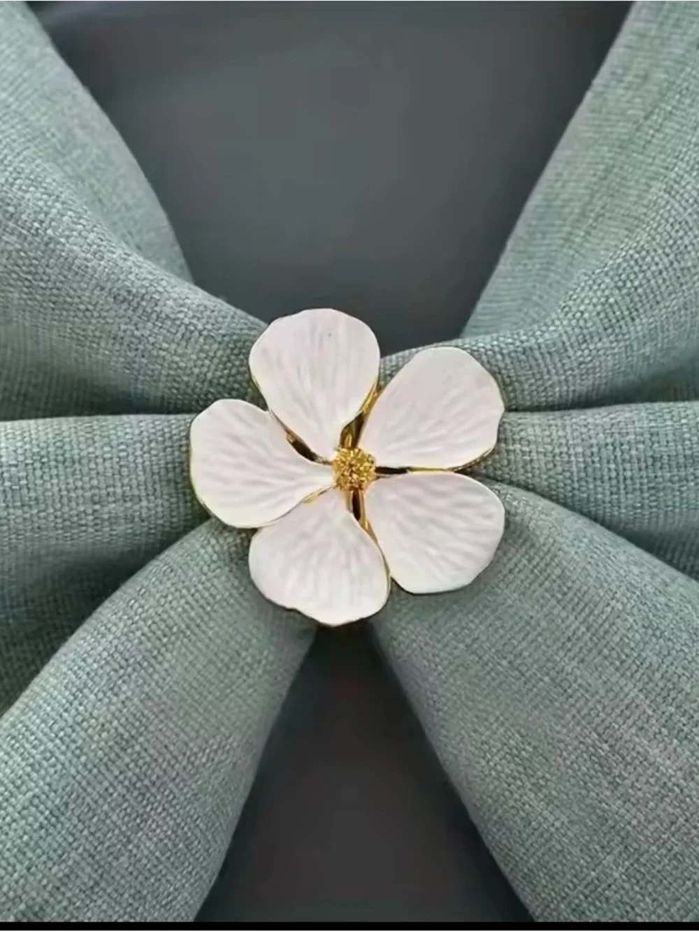 Flower Napkin Rings Set of 12